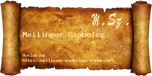 Meilinger Szabolcs névjegykártya