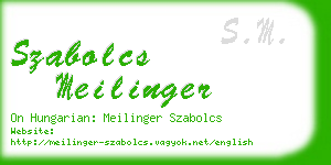 szabolcs meilinger business card